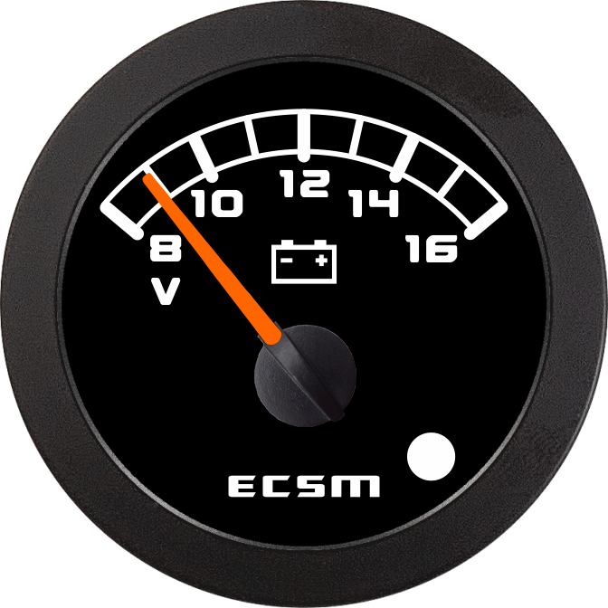 ECT-Voltmeter 12V (with low voltage alarm light)