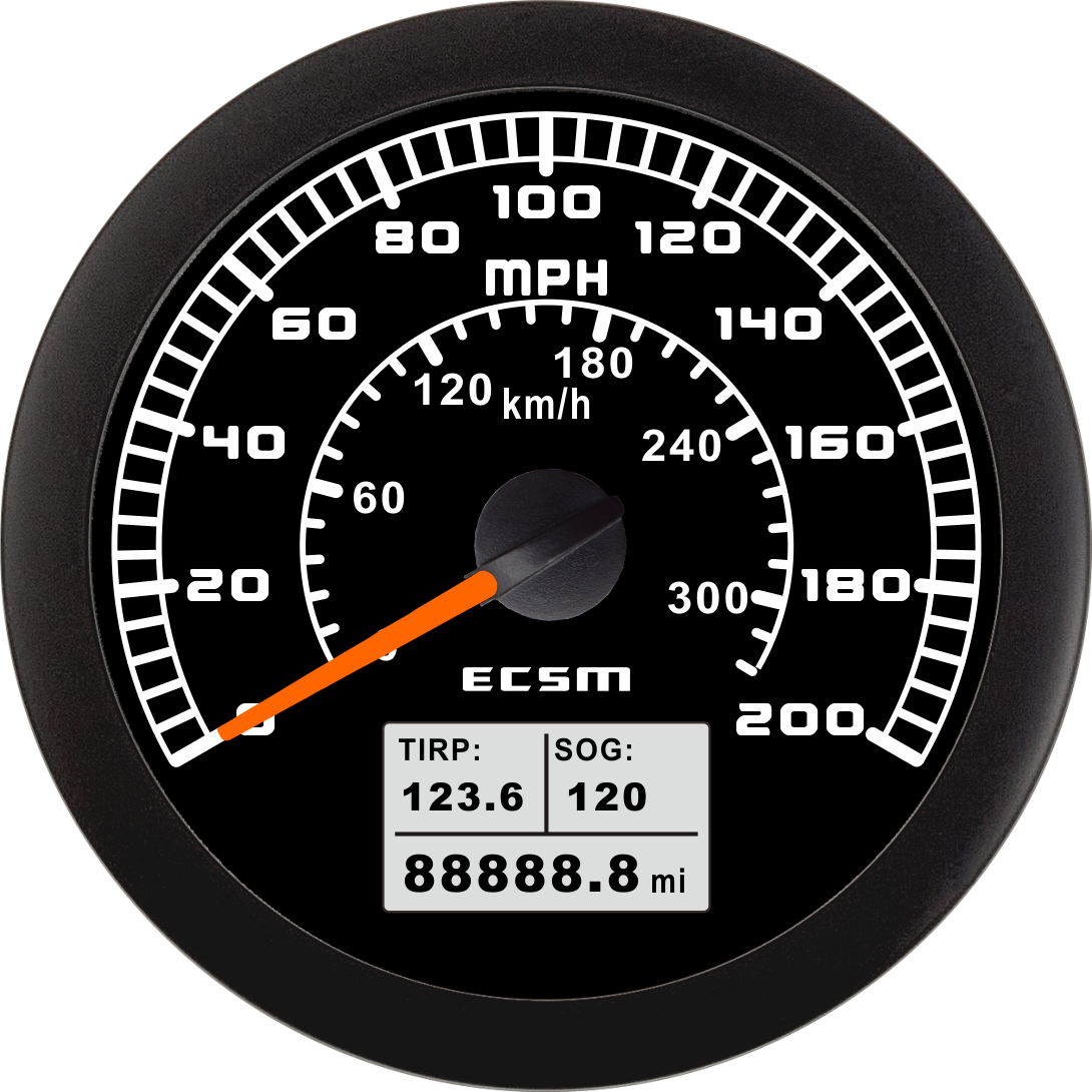 ECT-GPS speedometer 200MPH