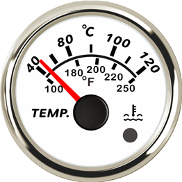 ECPC/ECPS-Water temperature gauge (with high temperature alarm light)