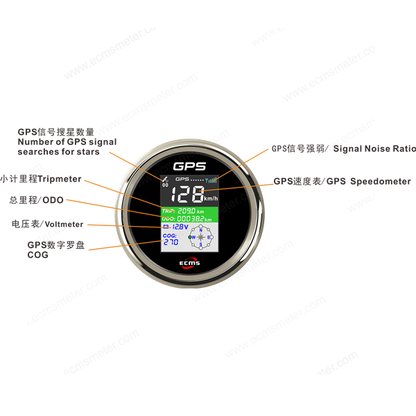 ECP/ECP2-GPS速度表（彩屏）